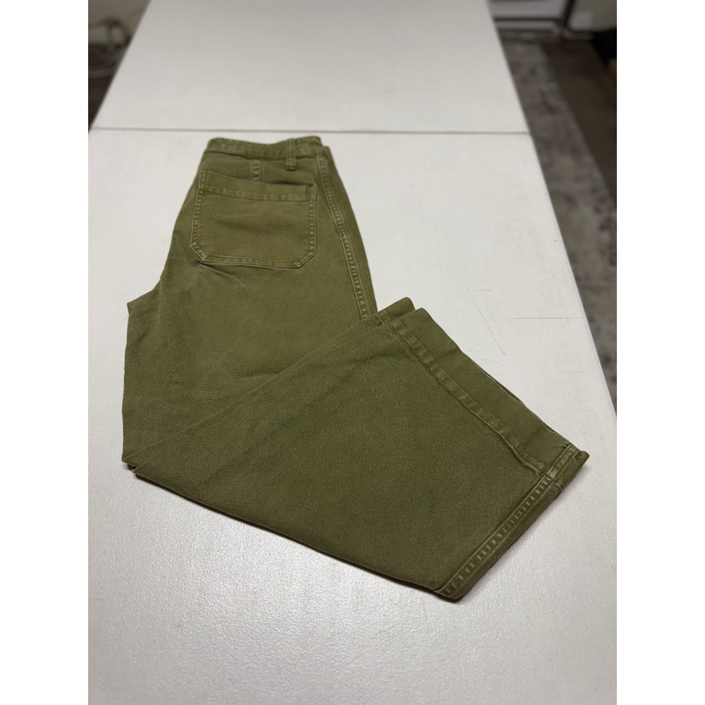 MADEWELL WOMENS WIDE LEG CARPENTER PANTS SIZE 27 OLIVE COLOR